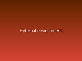 External environment
 