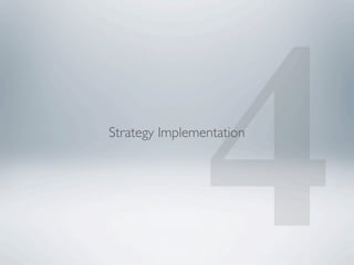 4
Strategy Implementation
 