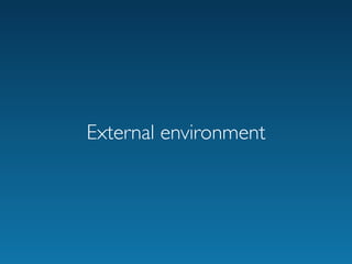 External environment
 
