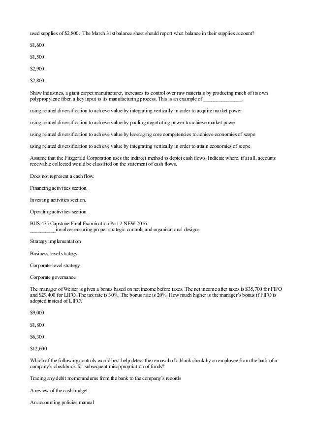 Essay about bus475 final exam part 2 2016 03 picture
