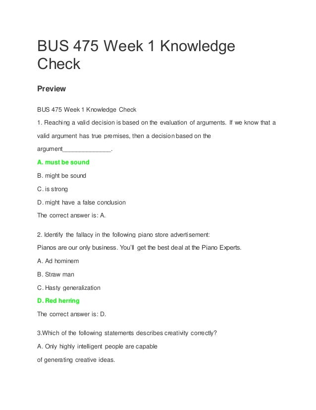 Bus 475 week 1 knowledge check essay example 07 image