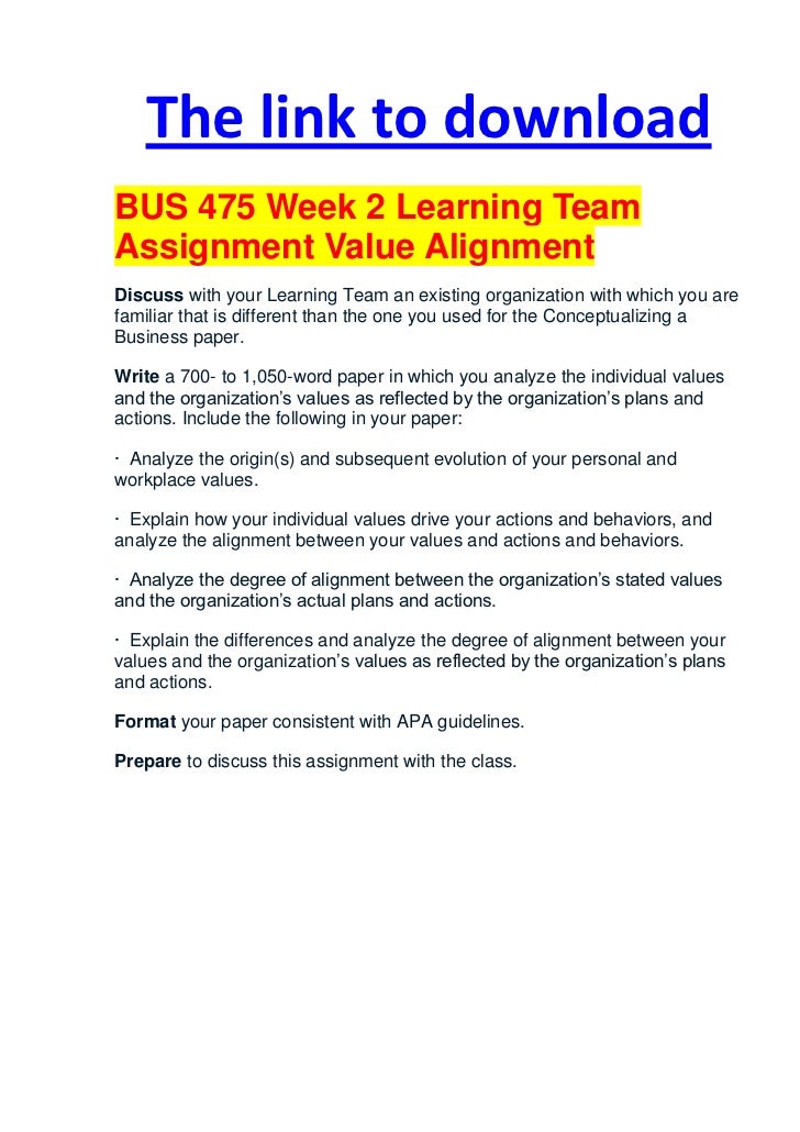 BUS UOP Homework,BUS UOP Course Tutorial,BUS Complete Course,BUS UOP Assignments bus 475 value alignment homework
