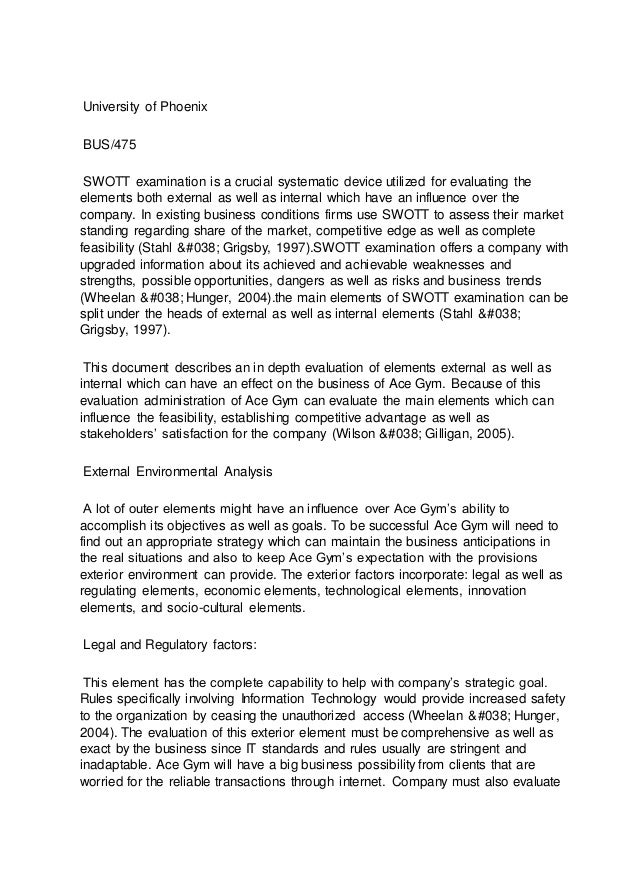 bus 475 week 3 strategic plan part ii swott analysis 2015 strategic plan part ii swott analysis chart