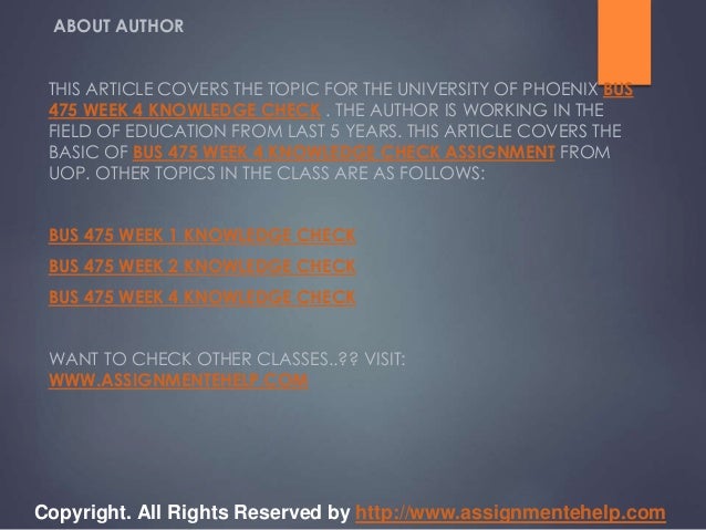 Bus 475 week 1 knowledge check assignment essays 08 picture