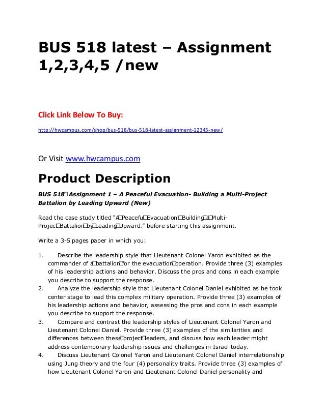 Bus 518 latest assignment 12345 new essay examples 07 picture