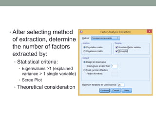 8 - exploratory factor analysis — statistical... Exploratory Factor Analysis | PPTX