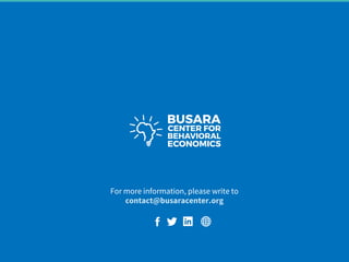 Busara Center for Behavioral Economics - Tanzanian MNO | PDF