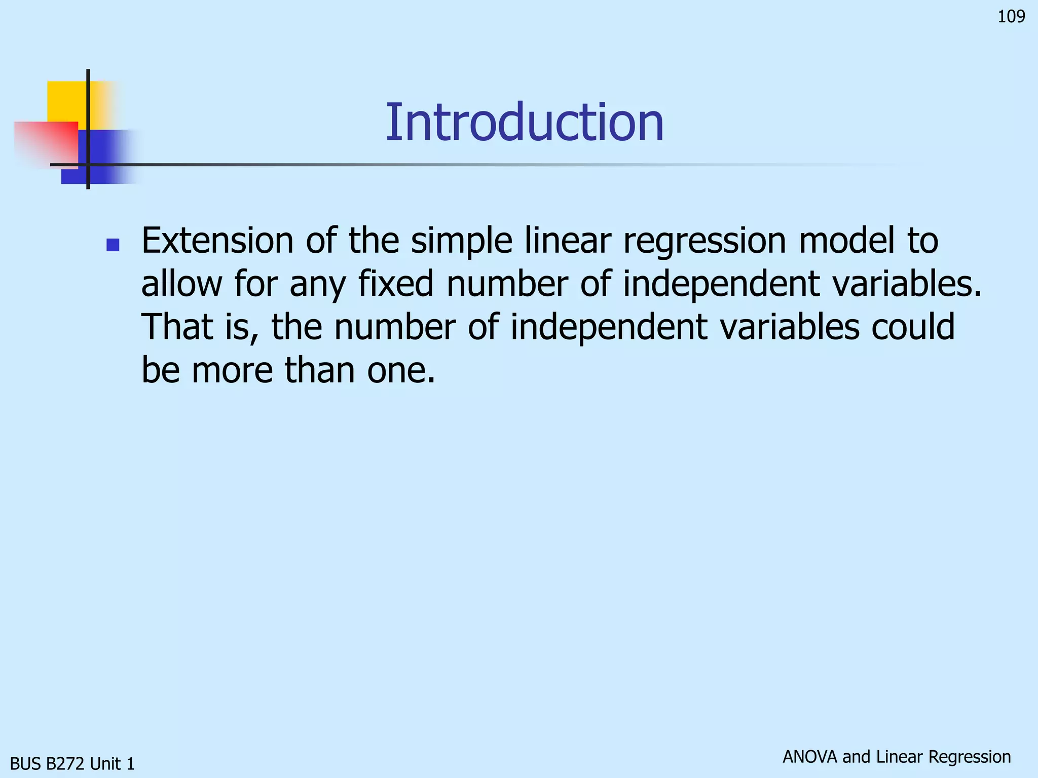 BUS B272 Unit 1Computer ApplicationCommands:Tools/ Data Analysis Plus/ Prediction Interval.