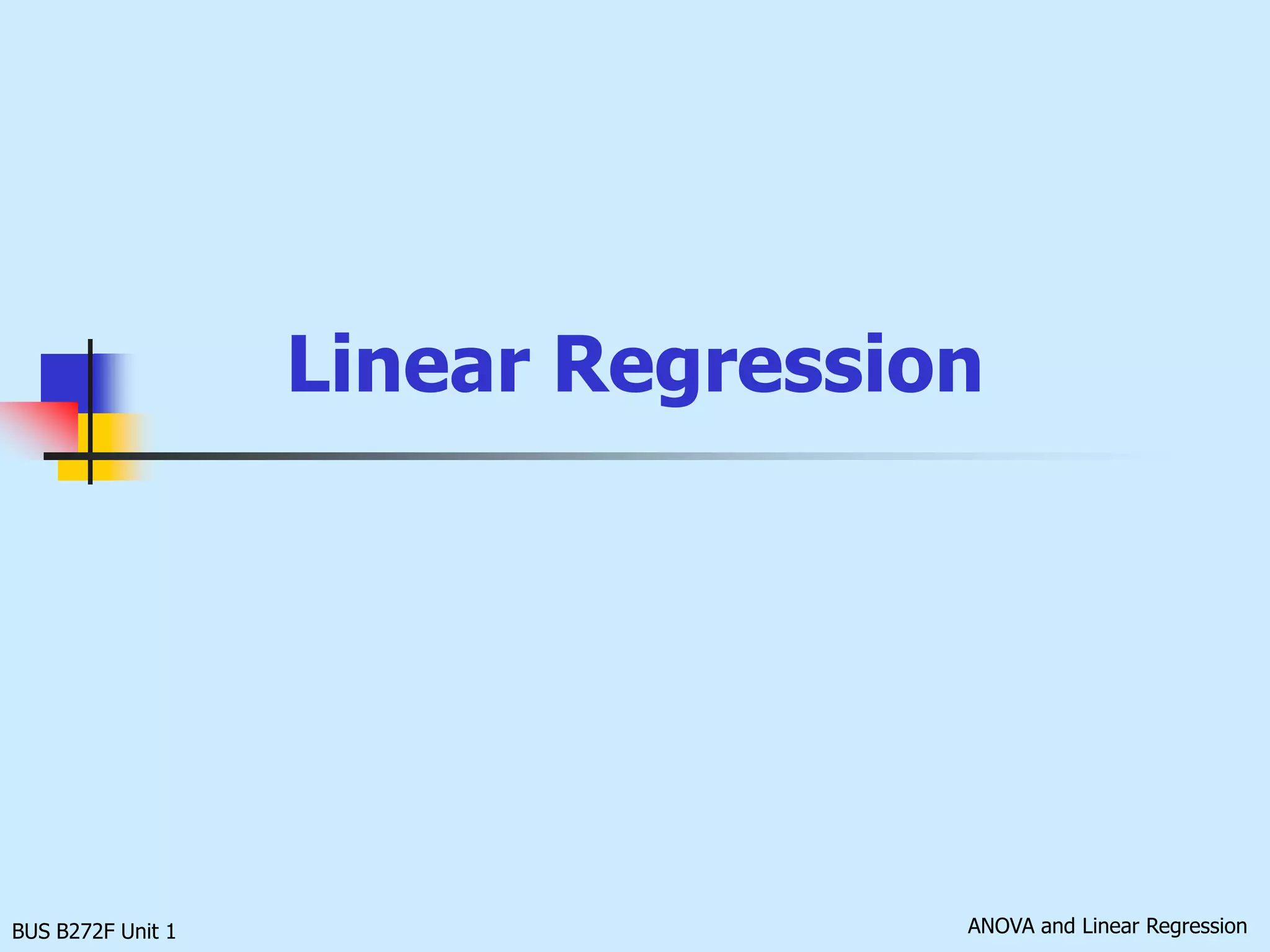 BUS B272 Unit 1Computer Output using Data Analysis of Excel