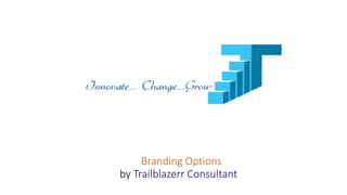 Branding	Options	
by	Trailblazerr Consultant
 