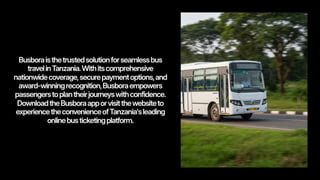 Bus Bora Comprehensive Overview of the Bus Bora Vehicle | PPTX