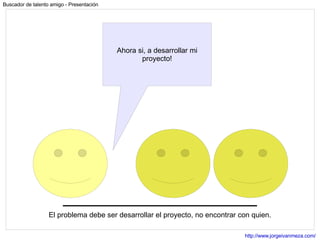 El problema debe ser desarrollar el proyecto, no encontrar con quien. Ahora si, a desarrollar mi proyecto! 