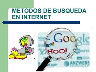 METODOS DE BUSQUEDA
EN INTERNET
 