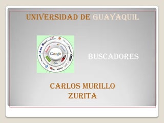 UNIVERSIDAD DE GUAYAQUIL



             BUSCADORES


     Carlos murillo
        zurita
 