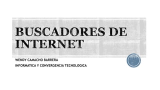 WENDY CAMACHO BARRERA
INFORMATICA Y CONVERGENCIA TECNOLOGICA
 