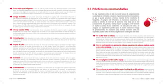 Texto mejor que imágenes. Si bien los gráficos pueden resultar muy atractivos desde el punto de vista
visual, es importante asegurarse de que las principales descripciones de texto, nombres, contenido y los enlaces
                                                                                                                    2.5 Prácticas no recomendables
relevantes de la página se encuentran en formato texto. De no ser así, podría suceder que los motores de
búsqueda no encontrasen la página correctamente o no pudiesen rastrear partes de un sitio web.                           Es muy importante evitar en todo momento formas de comportamiento
Código accesible. Los buscadores valoran que el código de las páginas esté correctamente introducido y                   manipuladoras orientadas a mejorar el posicionamiento en buscadores,
que respete los estándares de programación. A este respecto, por ejemplo, es importante evitar que la página             ya que se puede penalizar e incluso expulsar de los resultados de
incluya enlaces dañados o código HTML incorrecto. Asimismo, mediante la utilización de un navegador de texto             búsqueda a la página web infractora. En numerosas ocasiones, la
como Lynx para examinar el sitio web, se puede comprobar si las arañas y robots pueden acceder al mismo, ya              puesta en práctica de este tipo de acciones viene dada por un mal
que la mayoría de estos rastreadores web utilizan dicha aplicación. Si funciones como JavaScript, cookies, ID de         asesoramiento. En general, intentar hacer las páginas web teniendo
sesión, marcos, DHTML o Macromedia Flash impiden la visualización de todo el sitio en un navegador de texto,
es posible que los rastreadores tengan problemas para rastrearlo.
                                                                                                                         en mente la calidad de los contenidos y la estructura del sitio y el
                                                                                                                         asegurar una experiencia positiva para el usuario reducirá el riesgo
Ofrecer versión HTML. Los rastreadores de los buscadores difícilmente pueden acceder a páginas web                       de penalizaciones. En cualquier caso, realizar acciones como las
programadas con código Flash. Siempre que se cuente con una página desarrollada con esta tecnología, es                  siguientes pueden influir de forma negativa en el ranking del sitio web:
recomendable ofrecer una versión HTML de la misma para que los robots de los buscadores puedan incluirla en
sus bases de datos.
                                                                                                                              No ocultar texto o enlaces. Si se incluyen elementos como fuentes pequeñas, texto detrás de una
Metaetiquetas. Estas etiquetas se incluyen dentro del código de las páginas y se utilizan para describir el                   imagen o texto del mismo color que el fondo de la página el sitio podría considerarse como poco fiable o
contenido de las mismas. Es conveniente la inclusión de palabras clave y una breve descripción del sitio en las               fraudulento por intentar influir en su posicionamiento mediante este tipo de prácticas. Esto es así ya que,
metaetiquetas.                                                                                                                a simple vista, el usuario ve cierta información, mientras los motores de búsqueda registran todos aquellos
                                                                                                                              elementos que se han incluido en dicha página y que, en realidad, no aportan contenido.
Mapas de sitio. Enviar archivos del mapa de sitio a los buscadores asegura que éstos no tengan ningún                         Evitar la participación en granjas de enlaces, esquemas de enlaces, páginas puerta
problema a la hora de localizar la información de un sitio. Google, Yahoo!, Live Search o Ask aceptan este
estándar. Se trata de un archivo XML que ofrece una lista de todas las direcciones URL de un sitio y que puede
                                                                                                                              y otros sitios similares. Este tipo de sitios acumulan enlaces de manera indiscriminada y tienen como
                                                                                                                              propósito aumentar el ranking de las páginas web; sin embargo, estos recursos no son aceptados por las
informar, por ejemplo, de cuál de ellas es más relevante. Aunque no disponer de un fichero sitemap no implica
                                                                                                                              guías de buenas prácticas de los buscadores, que valoran la existencia de enlaces naturales que enlazan
que una página no vaya a ser indexada, su inclusión es recomendable, pues asegura que todos los buscadores
                                                                                                                              con un sitio y que se crean como parte de la naturaleza dinámica de la Web. Esto sucede cuando otros sitios
tendrán constancia de las URL del sitio. La página «Herramientas para webmasters» de Google ofrece una
                                                                                                                              consideran que una página determinada es valiosa y que puede ser útil para sus usuarios. La función de los
exhaustiva guía sobre cómo generar y enviar archivos siguiendo el protocolo Sitemap.
                                                                                                                              enlaces no naturales es que un sitio parezca más popular para los motores de búsqueda, lo cual no significa
                                                                                                                              que realmente lo sea.
Robots.txt. Otra recomendación técnica es la utilización del archivo robots.txt en el servidor web de la página.
Este archivo informa a los rastreadores sobre qué directorios pueden rastrearse y cuáles no. Es importante                    No crear páginas sombra o sitios espejo. Si es necesario duplicar el contenido de la página web por
asegurarse de que el archivo esté actualizado para el sitio de modo que no bloquee el rastreador por error. En el             cualquier motivo razonable (por ejemplo, una versión para imprimir), se recomienda impedir el acceso de los
siguiente enlace, se puede encontrar más información acerca de cómo configurar los robots cuando éstos visiten                robots de los buscadores al contenido duplicado. Para ello, se pueden utilizar tanto el archivo robots.txt como
un sitio web: http://www.robotstxt.org/wc/faq.html.                                                                           metaetiquetas llamadas «noindex». De esta manera, se presentará la mejor versión de la página web para la
                                                                                                                              indexación.
Externalización. Los responsables de contenidos y los webmasters de una página web pueden implementar
fácilmente muchas de las recomendaciones que ofrecen los buscadores. No obstante, el asesoramiento                            Otras acciones no recomendables para el ranking de un sitio web son: duplicar contenido
profesional de empresas y expertos SEO de solvencia contrastada que basen sus acciones en las buenas                          indiscriminadamente, el uso excesivo de palabras clave con el único objetivo de atraer a los motores de
prácticas recomendadas por los buscadores es una opción que puede servir de gran ayuda para mejorar el                        búsqueda, incluir contenido no original, enviar consultas automatizadas a los buscadores mediante programas
posicionamiento web.                                                                                                          no autorizados o utilizar dominios aparcados con la única intención de obtener ingresos de publicidad.


| Manual de Marketing Online                                                                                  28    29                                                                             02 Buscadores: la clave de tu negocio en Internet
 