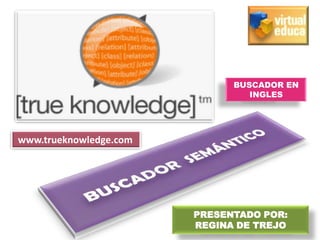 BUSCADOR EN
                                 INGLES




www.trueknowledge.com




                        PRESENTADO POR:
                        REGINA DE TREJO
 