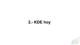 2.- KDE hoy
 
