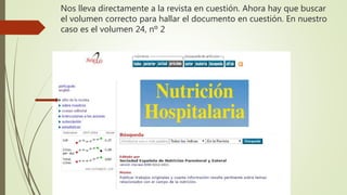 Nos lleva directamente a la revista en cuestión. Ahora hay que buscar
el volumen correcto para hallar el documento en cuestión. En nuestro
caso es el volumen 24, nº 2
 