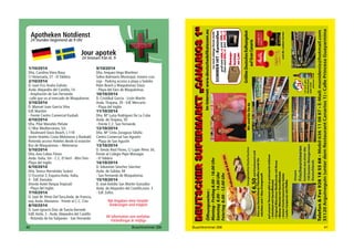 Gezeitentabelle 
Wer schon einmal auf Gran Canaria Urlaub gemacht hat, kennt die Gezei-tentabelle. 
Deshalb gilt auch auf Gran Canaria: Wenn Ebbe eintritt, also das 
Wasser abläuft, schwimmen Sie nicht zu weit hinaus. Es kommt zu einer Sogwirkung! Das Baden 
in der Zeit zwischen dem niedrigsten und dem höchsten Pegelstand ist unbedenklich und unge-fährlich. 
Wenn die Ebbe kommt wird am Strand die rote Flagge gehisst. Das Baden im Meer ist 
dann strengstens untersagt und lebensgefährlich! Nehmen Sie diese Warnung unbedingt ernst! 
Tid Tabell 
Alla som någonsin har varit på Gran Canaria semester, vet tidvattnet tabellen. 
Därför gäller även på Gran Canaria: När tidvattnet kommer in, så att vatt-net 
rinner av, inte simma för långt ut. Det blir en dominoeffekt! Bada i tid mellan det lägsta och det högsta 
vattenståndet är ofarlig och därför inte farlig. Och när tidvattnet går hissade den röda flaggan på 
stranden. Bada i havet är strängt förbjudet och extremt farligt! Ta denna varning på allvar absolut! 
Tag Mond Sonnenaufgang -untergang Hoch Tief Hoch Tief 
1. 10. ZH 07:53 H 19:48 H 06:30 H 12:45 H 19:16 H 
2. 10. Z 07:54 H 19:47 H 01:14 H 07:51 H 14:18 H 20:46 H 
3. 10. Z 07:54 H 19:46 H 02:52 H 09:18 H 15:52 H 22:09 H 
4. 10. Z 07:55 H 19:45 H 04:18 H 10:33 H 17:01 H 23:14 H 
5. 10. Z 07:55 H 19:44 H 05:21 H 11:32 H 17:55 H 
6. 10. Z 07:56 H 19:43 H 00:06 H 06:12 H 12:23 H 18:41 H 
7. 10. Z 07:56 H 19:42 H 00:52 H 06:58 H 13:09 H 19:23 H 
8. 10. V 07:57 H 19:40 H 01:34 H 07:40 H 13:52 H 20:03 H 
9. 10. A 07:57 H 19:39 H 02:15 H 08:21 H 14:33 H 20:41 H 
10. 10. A 07:58 H 19:38 H 02:55 H 09:01 H 15:14 H 21:19 H 
11. 10. A 07:58 H 19:37 H 03:34 H 09:41 H 15:55 H 21:57 H 
12. 10. A 07:59 H 19:36 H 04:14 H 10:22 H 16:38 H 22:35 H 
13. 10. A 08:00 H 19:35 H 04:57 H 11:06 H 17:25 H 23:17 H 
14. 10. A 08:00 H 19:34 H 05:44 H 11:58 H 18:20 H 
15. 10. AH 08:01 H 19:33 H 00:09 H 06:43 H 13:08 H 19:33 H 
Z = zunehmender Mond | V = Vollmond | A = abnehmender Mond 
AH = abnehender Halbmond | ZH = zunehmender Halbmond | N = Neumond 
Zeitunterschiede: Maspalomas und Playa del Inglés -15 Min., Arguineguin -10 Min. 
Alle Angaben ohne Gewähr. 
All information utan garanti. 
36 Buschtrommel 266 Buschtrommel 266 37 
 