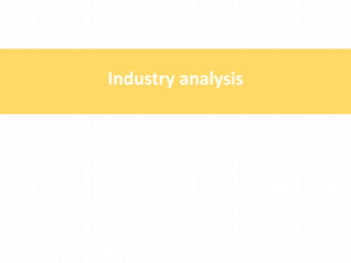 Industry analysis
 
