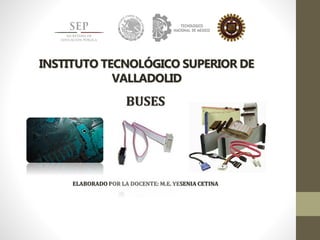 INSTITUTO TECNOLÓGICO SUPERIOR DE
VALLADOLID
BUSES
ELABORADO POR LA DOCENTE: M.E. YESENIA CETINA
 