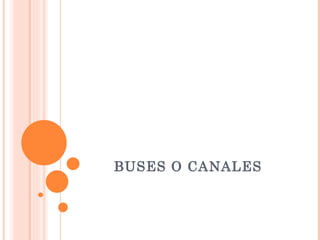 BUSES O CANALES 