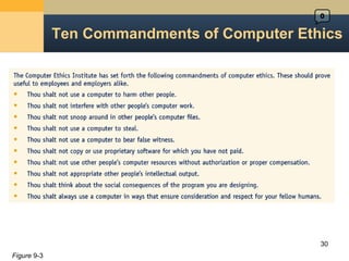 Ten Commandments of Computer Ethics Figure  9-3 0 