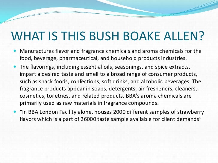 Bush boake allen inc image