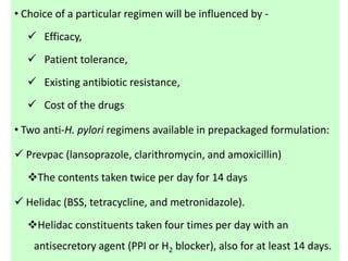 Peptic ulcer disease pharmacotherapy
