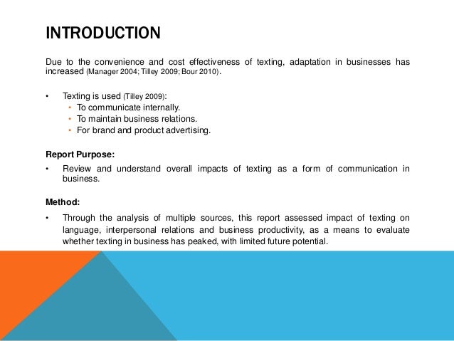 texting as a form of communication in business form of communication in business