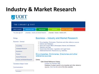 Industry & Market Research 