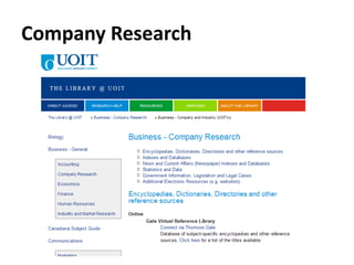 Company Research 
