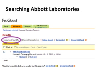 Searching Abbott Laboratories 