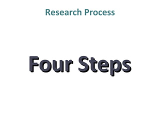 Research Process Four Steps 