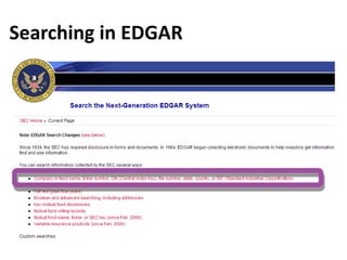 Searching in EDGAR 