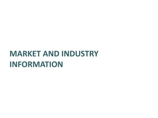 MARKET AND INDUSTRY INFORMATION 