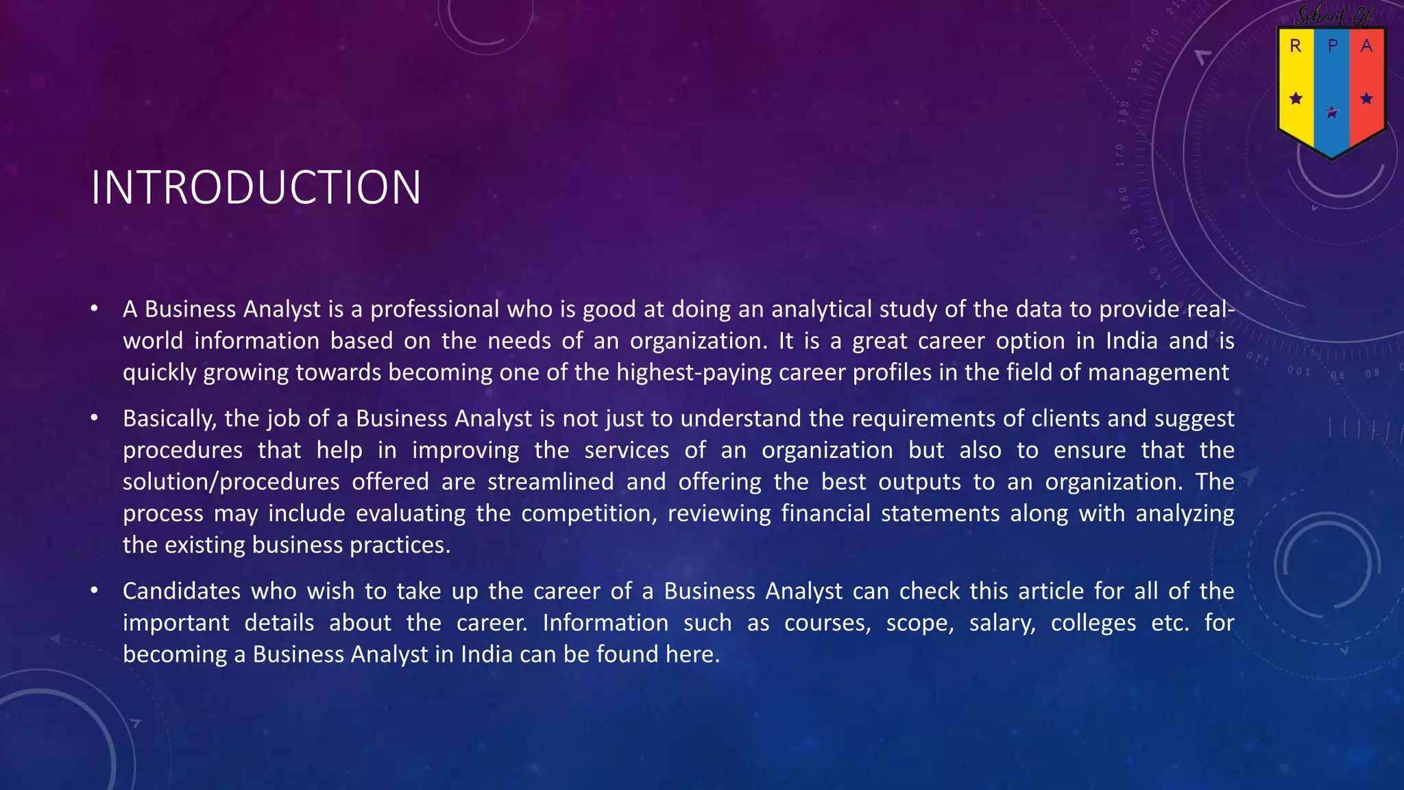 Busines Analyst Course Content