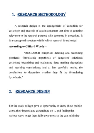 Businese research project on mobile shops
