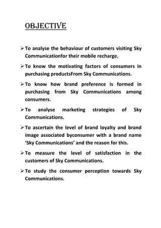 Businese research project on mobile shops