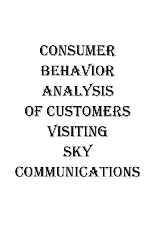 Businese research project on mobile shops