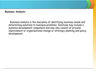 Business Analysis and IT Business Analyst – An Introduction | PPT