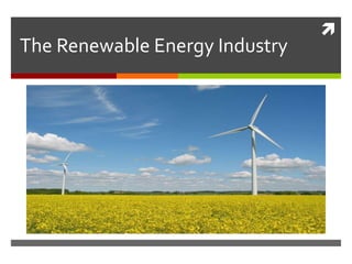 The Renewable Energy Industry 