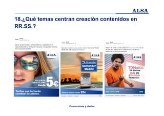 18.¿Qué temas centran creación contenidos en
RR.SS.?

Promociones y ofertas

 