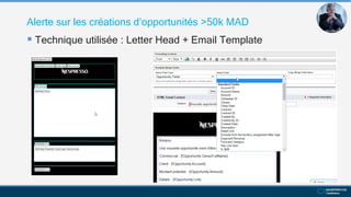 Alerte sur les créations d’opportunités >50k MAD
 Technique utilisée : Letter Head + Email Template
 