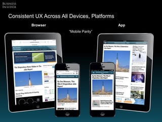 Consistent UX Across All Devices, Platforms
AppBrowser
“Mobile Parity”
35
 