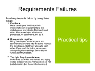 Requirements. Failure Example Business Analyst Training | PPT