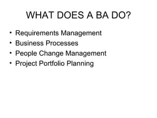 Business Analyst Training | PPT