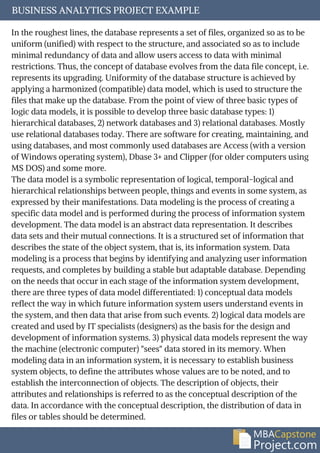 Business Analytics Project Example | PDF