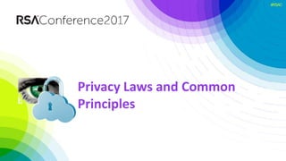 #RSAC
1. What Is The Phishing Threat Today?
Privacy Laws and Common
Principles
 